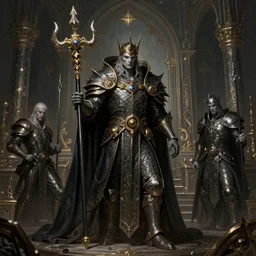 cursed king and his undead court, deep focus, d & d, fantasy, intricate, elegant, highly detailed, digital painting, artstation, concept art, matte, sharp focus, illustration, hearthstone, art by artgerm and greg rutkowski and alphonse mucha