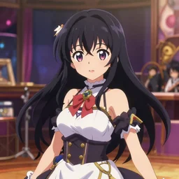isekai cute anime girl in a magical music video, stylized, beautiful lineart, depth focus, rankings pixiv, artstation, chromatic aberration, retina display, srgb, 4 k artstation, hdr, cinematic, by kadokawa, nitroplus, mihoyo, kodansha, shogakukan