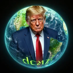 donald trump closing the art of the deam, art by charles samuel addams, trending on artstation, dramatic lime lighting top view fantastic planet, holography, avant - garde, 3 d render, existentialism