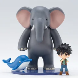 nendoroid 🦖🐋🐘 ( by kim jung gi ) ( by george morikawa ) [ by kentaro miura ]