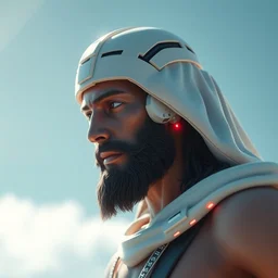 jesus christ like cyborg or android art by milpix artstation, unreal engine, octane render, ultra realistic,