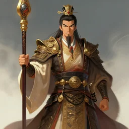 a brave tribal king in ancient china, trending on artstation