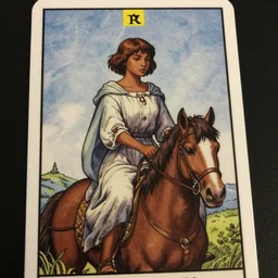 short, brown skin, short brown hair, young, pretty, female, genie, as a rider waite tarot card