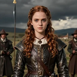 detailed ultrarealistic photo of victorian medieval executioner emma watson, brom