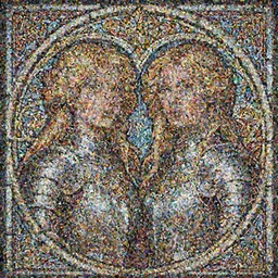 head-on symmetrical centered painted portrait, Mais Hamdan and Elisha Cuthbert as a paladin, blonde hair, ornate iron armour, art nouveau, tarot card style, fantasy, stained glass style, intricate, elegant, highly detailed, smooth, sharp focus, illustration, artstation, in the style of Artgerm and Anna Podedworna and Alex Ross and Mucha