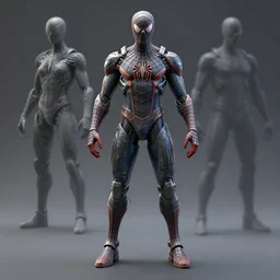 3 d model, spider - man by pantokrator rendered in unreal engine, orthodox cyberpunk, mech body, wires from the matrix movie, sci - fi