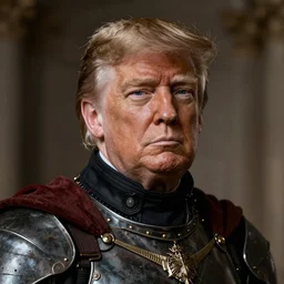 donald trump as jaime lannister, lord commander of the kingsguard, the kingslayer, close up portrait, highly detailed, hyperrealism, octane render