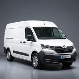 A van designed and produced by Skoda, promotional photo