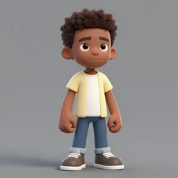 3 d video game, character art render, riley freeman from the boondocks, brown skin, octane render, high definition, full body, character art - n 9