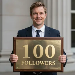 antony starr holding commemorative plaque written 1 0 0 followers