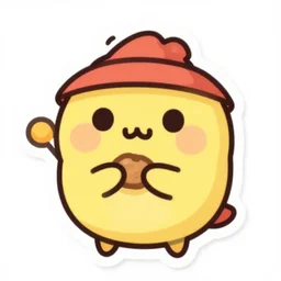 cute miss mascot a ‰ oko a ‰ oko chimecho food sticker art, cronobreaker, beeple game icon
