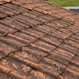 dirty roof, tile, shot on 8 k canon, award winning