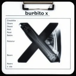 medical chart of burrito x - ray