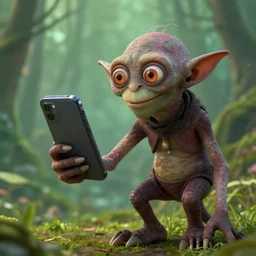 gollum and smartphone