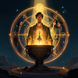 ilustration of the 🔮, cinematic, film, 1 2 8 k, octane render, trending on artstation by james c christensen and mandy jurgens