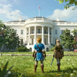 The White House in The Legend of Zelda Breath of the Wild, ultra, highly detailed, 4k quality photo