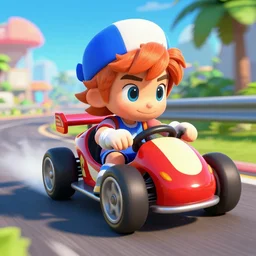 Vanellope von Schweetz racing game, unreal engine, saturated, 4k resolution