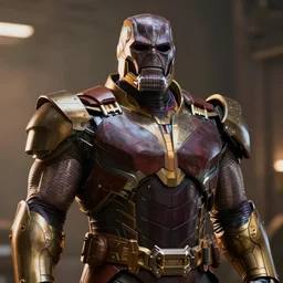 bob odenkrik wearing thanos armour, cinematic lighting, hd 4k photo