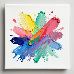Abstract colorful oil pastel on white canvas, art like, 4k,