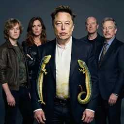 elon musk is a lizard person, 4 k, detailed, studio lighting by artgerm, brom, yuri shwedoff and tom bagshaw