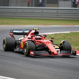 live action photo of the 2021 F1 Scuderia Ferrari, 8K, sports photography