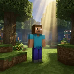 Minecraft screenshot, shader pack, sildurs shader pack, scenic, ue5, godrays, realistic lighting
