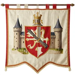 a banner for a noble castle of the 1 7 th century