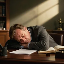 ron howard sleeping at his desk