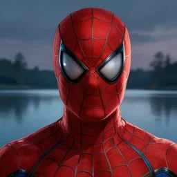 peter parker closeup portrait, dramatic light, lake background, 2 0 0 mm focal length, painted by stanley lau, painted by greg rutkowski, painted by stanley artgerm, digital art, trending on artstation