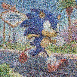 a photo of https://asset.vg247.com/sonic_frontiers.jpg/BROK/thumbnail/1600x900/quality/100/sonic_frontiers.jpg running through las vegas