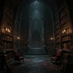 dark sinister vampire lair interior by Karol Bak, library, adventure game, inspired by Diablo concept art