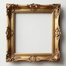 3 d octane render ultra photorealistic hyper detailed front view of a baroque picture frame