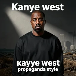 “ Kanye west propaganda style poster”