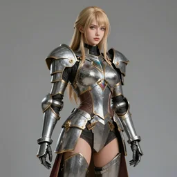 studio portrait of tracey emin cosplay as mecha paladin absurdly beautiful, elegant, young sensual woman, illustration by kim jung gi, irakli nadar, final fantasy, octane render, trending on artstation