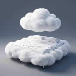 floating bed in shape of a cloud