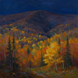 painting of autumn landscape during night, award winning painting, beautiful, breathtaking, stunning scenery, trending on artstation, masterpiece