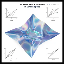 science poster, spatial space deformation in latent space, math art, artstation, flickr, science hologram