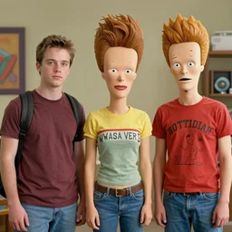 movie still teenage actors portraying beavis and butthead