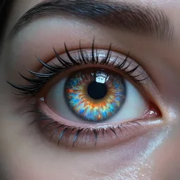 Cybernetic human eye. Intricate. Very detailed 8k. Fantasy horror. Sharp. Cinematic post-processing. Unreal engine. Nanite. Ray tracing. Parallax. Tessellation