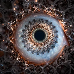 fractals reflected in an eyeball