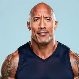 Pop Art of Dwayne Johnson raising one eyebrow
