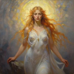 divine goddess aurora of the dawn tan skin, high fantasy, dungeons and dragon artwork, by john berkey, by peter mohrbacher, oil painting, realism