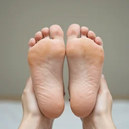 holding feet
