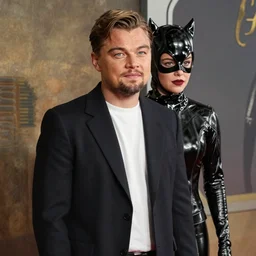 leonardo di caprio as catwoman in the upcoming reboot, movie still, 4 k uhd