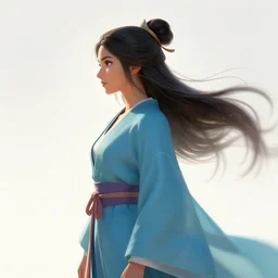 side profile, maya ali, wind sorcerer, dota, robes, elegant, concept art, smooth, bright cinematic backlit, colorful psychedelic swirly magic ripples, gaudy bold colors, by greg rutkowski, jesper ejsing, ilya kuvshinov, artgerm, mucha