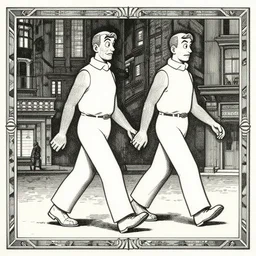 a pair of animated white pants walking through a city at night, d & d monster illustration, full body, pen - and - ink illustration, etching, by russ nicholson, david a trampier, larry elmore, 1 9 8 1, hq scan, intricate details, inside stylized border