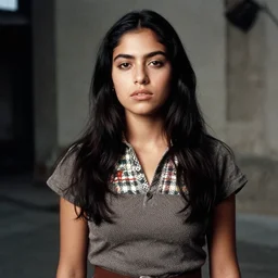 photo of a young mexican woman in the style of richard avedon