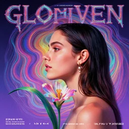 side profile macro portrait, medium shot, adriana chechik with synthwave flower, gloomhaven, colorful swirly magic ripples, retrowave style fantasy poster, by greg manchess, huang guangjian, lois van baarle, sachin teng, greg rutkowski, jesper ejsing, ilya kuvshinov, extremely detailed 4 k,