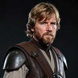 star wars portraif of a man by greg rutkowski, old jedi commander luke skywalker, beard, wearing the tactical gear of the galactic alliance, he is about 6 0 years old, sharp foccus, artstation hq.