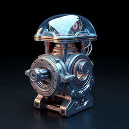 a computer generated image of a mechanical device, a computer rendering by john chamberlain, featured on zbrush central, kinetic art, vray tracing, biomorphic, ray tracing n 4
